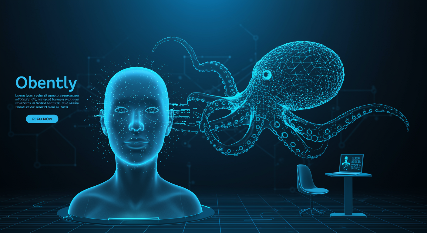 Clean blue facial identity alignment visualization with portrait transfer pathways, professional AI infrastructure aesthetic