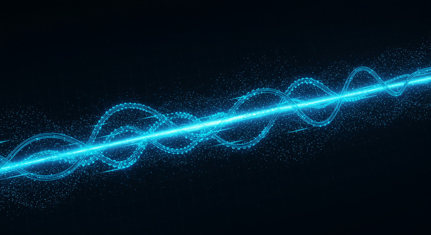 Abstract blue speed-optimized neural diffusion pipeline showing compressed inference path with glowing fast-track routing nodes, octopus cable-tentacle motifs accelerating data flow, futuristic tech aesthetic
