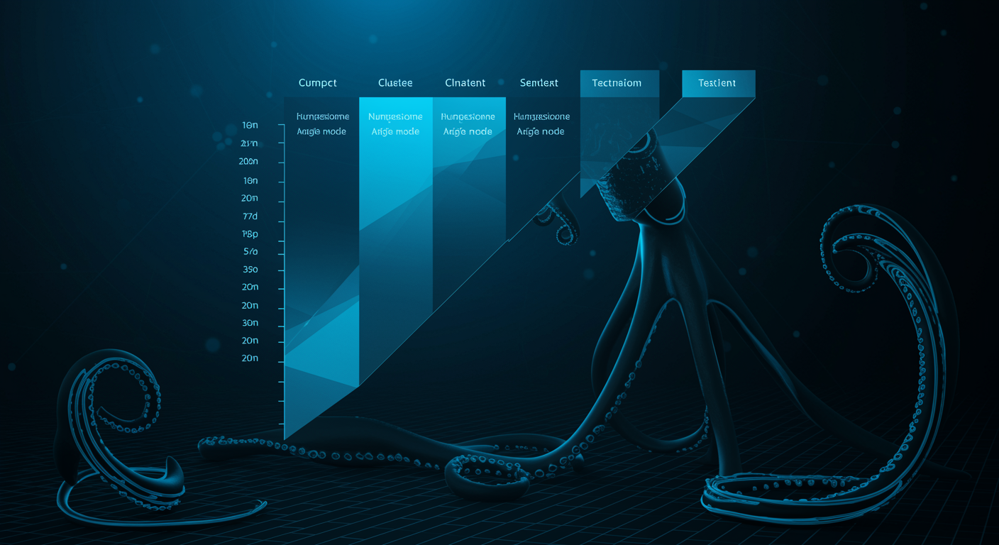 Clean blue comparison matrix showing professional image model capabilities across dimensions, data-driven aesthetic